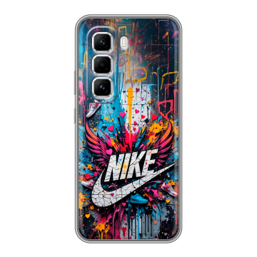 Силиконовый чехол на Infinix Hot 50 Pro с принтом Nike Найк Силиконовый чехол на Infinix Hot 50 Pro с принтом Nike Найк
