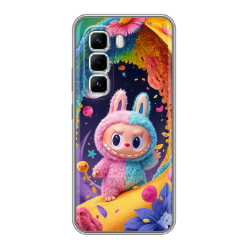 Силиконовый чехол на Infinix Hot 50 Pro с принтом Labubu Лабубу Силиконовый чехол на Infinix Hot 50 Pro с принтом Labubu Лабубу