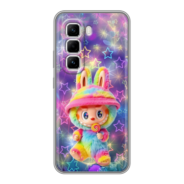 Силиконовый чехол на Infinix Hot 50 Pro с принтом Labubu Лабубу Силиконовый чехол на Infinix Hot 50 Pro с принтом Labubu Лабубу
