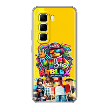 Силиконовый чехол на Infinix Hot 50 Pro с принтом Roblox Роблокс Силиконовый чехол на Infinix Hot 50 Pro с принтом Roblox Роблокс