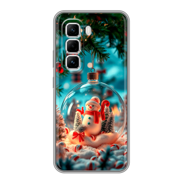 Силиконовый чехол на Infinix Hot 50 Pro с принтом Новый год