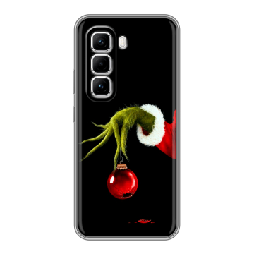 Силиконовый чехол на Infinix Hot 50 Pro с принтом Новый год Гринч