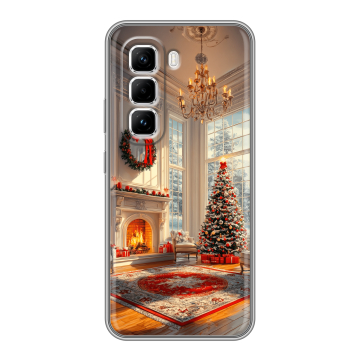 Силиконовый чехол на Infinix Hot 50 Pro с принтом Новый год