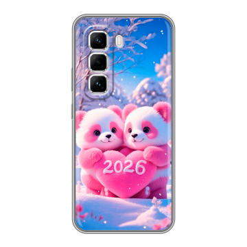 Силиконовый чехол на Infinix Hot 50 Pro с принтом Новый год