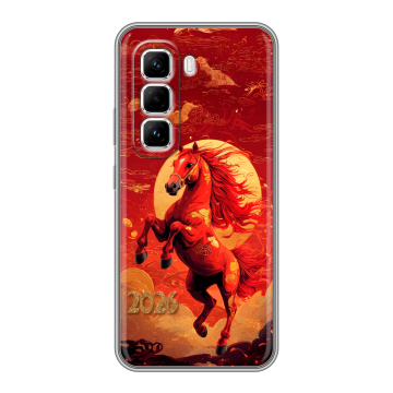 Силиконовый чехол на Infinix Hot 50 Pro с принтом Новый год