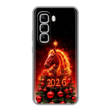Силиконовый чехол на Infinix Hot 50 Pro с принтом Новый год