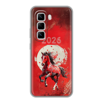 Силиконовый чехол на Infinix Hot 50 Pro с принтом Новый год