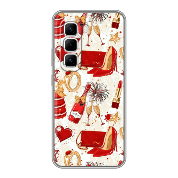 Силиконовый чехол на Infinix Hot 50 Pro с принтом Новый год