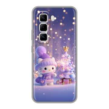 Силиконовый чехол на Infinix Hot 50 Pro с принтом Новый год Силиконовый чехол на Infinix Hot 50 Pro с принтом Новый год
