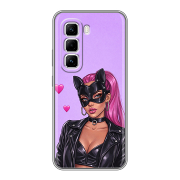 Силиконовый чехол на Infinix Hot 50 Pro с принтом женский
