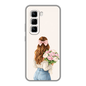 Силиконовый чехол на Infinix Hot 50 Pro с принтом женский Силиконовый чехол на Infinix Hot 50 Pro с принтом женский