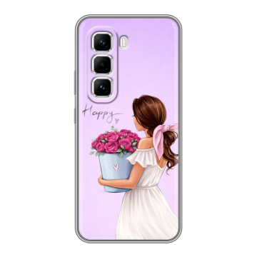 Силиконовый чехол на Infinix Hot 50 Pro с принтом женский Силиконовый чехол на Infinix Hot 50 Pro с принтом женский