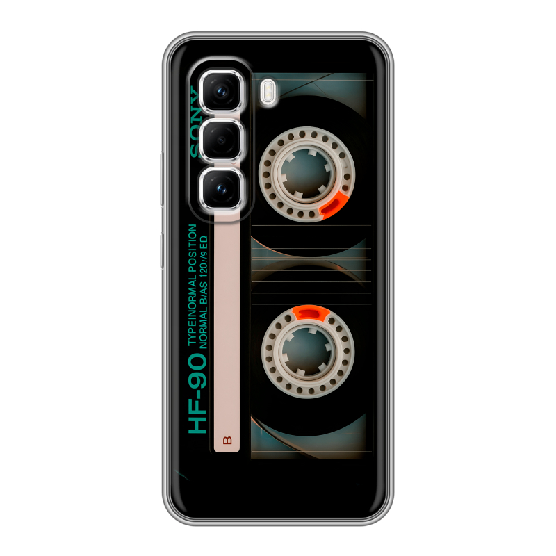 Силиконовый чехол на Infinix Hot 50 Pro с принтом Кассета Силиконовый чехол на Infinix Hot 50 Pro с принтом Кассета