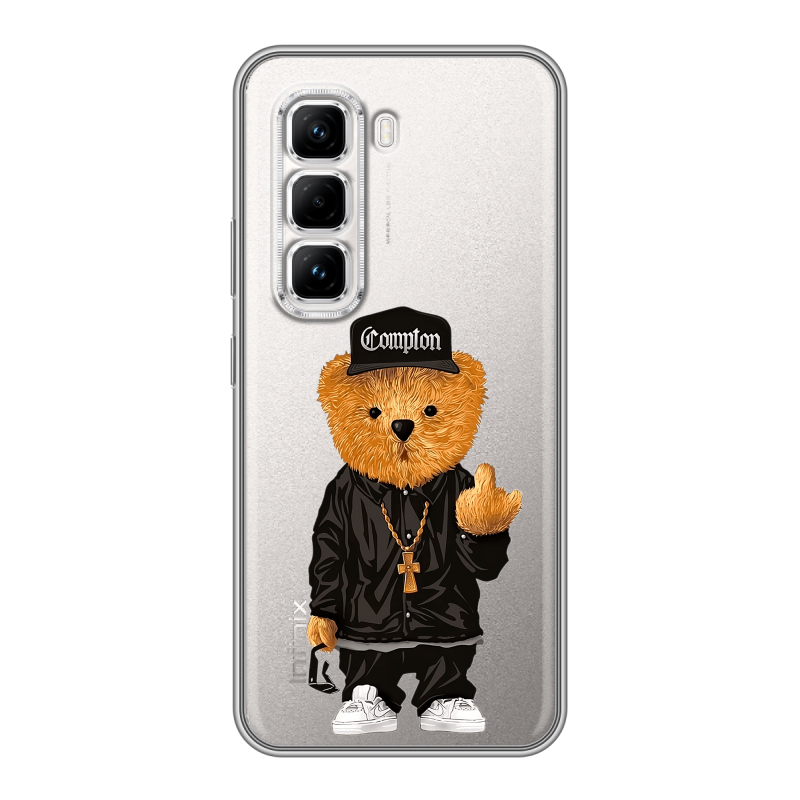Силиконовый чехол на Infinix Hot 50 Pro с принтом Мишка Силиконовый чехол на Infinix Hot 50 Pro с принтом Мишка