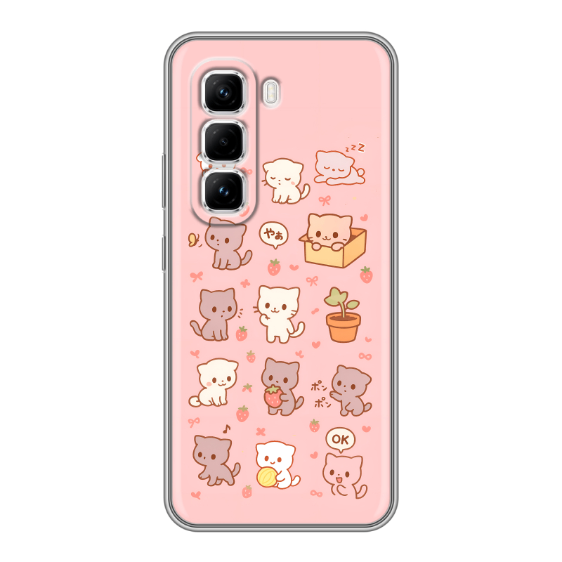 Силиконовый чехол на Infinix Hot 50 Pro с принтом Hello Kitty Хелоу Кити Силиконовый чехол на Infinix Hot 50 Pro с принтом Hello Kitty Хелоу Кити