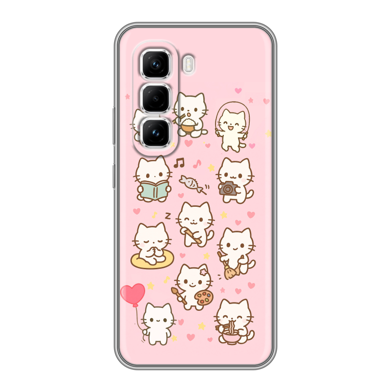 Силиконовый чехол на Infinix Hot 50 Pro с принтом Hello Kitty Хелоу Кити Силиконовый чехол на Infinix Hot 50 Pro с принтом Hello Kitty Хелоу Кити
