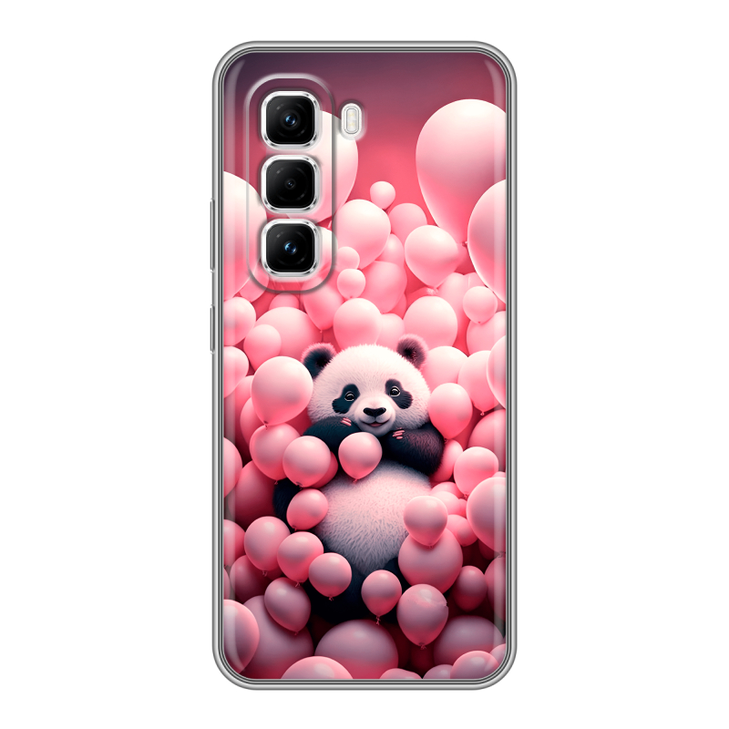 Силиконовый чехол на Infinix Hot 50 Pro с принтом Панда Силиконовый чехол на Infinix Hot 50 Pro с принтом Панда