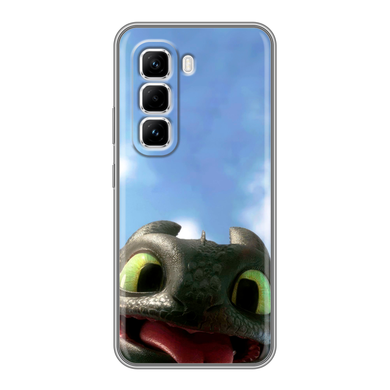 Силиконовый чехол на Infinix Hot 50 Pro с принтом Как приручить дракона Силиконовый чехол на Infinix Hot 50 Pro с принтом Как приручить дракона