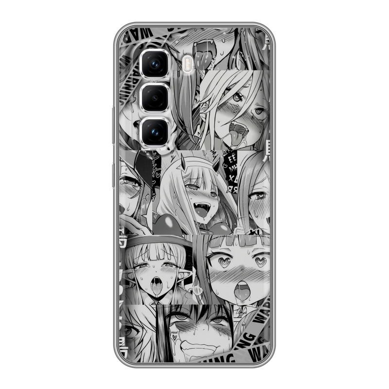 Силиконовый чехол на Infinix Hot 50 Pro с принтом Ahegao Ахегао Аниме Силиконовый чехол на Infinix Hot 50 Pro с принтом Ahegao Ахегао Аниме
