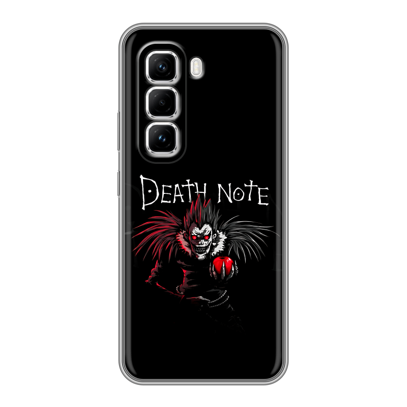 Силиконовый чехол на Infinix Hot 50 Pro с принтом Death note Тетрадь смерти Силиконовый чехол на Infinix Hot 50 Pro с принтом Death note Тетрадь смерти