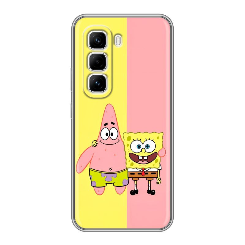 Силиконовый чехол на Infinix Hot 50 Pro с принтом Спанч боб Спанчбоб Силиконовый чехол на Infinix Hot 50 Pro с принтом Спанч боб Спанчбоб