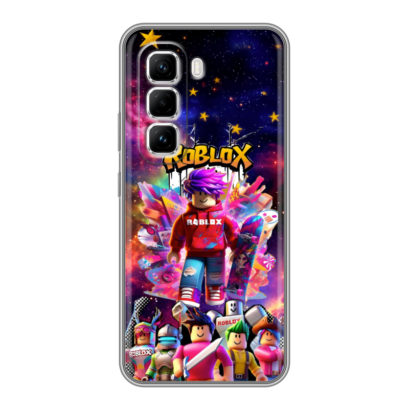 Силиконовый чехол на Infinix Hot 50 Pro с принтом Roblox Роблокс Силиконовый чехол на Infinix Hot 50 Pro с принтом Roblox Роблокс
