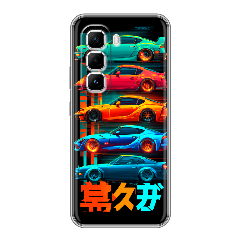 Силиконовый чехол на Infinix Hot 50 Pro с принтом машины тачки Силиконовый чехол на Infinix Hot 50 Pro с принтом машины тачки