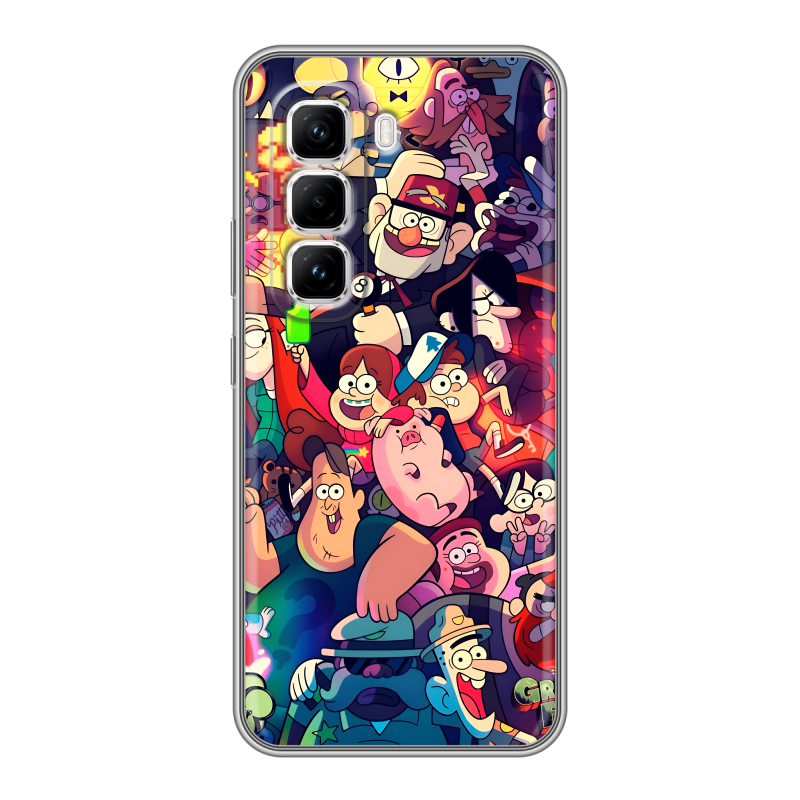 Силиконовый чехол на Infinix Hot 50 Pro с принтом Gravity Falls Гравити Фолз Силиконовый чехол на Infinix Hot 50 Pro с принтом Gravity Falls Гравити Фолз