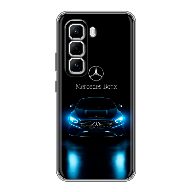 Силиконовый чехол на Infinix Hot 50 Pro с принтом Mercedes Мерседес Силиконовый чехол на Infinix Hot 50 Pro с принтом Mercedes Мерседес