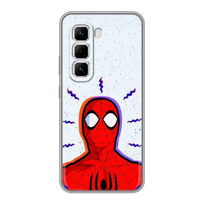 Силиконовый чехол на Infinix Hot 50 Pro с принтом Spiderman Человек паук Силиконовый чехол на Infinix Hot 50 Pro с принтом Spiderman Человек паук