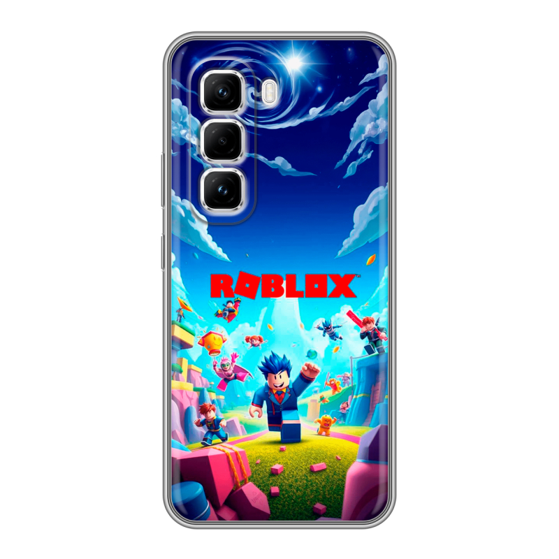 Силиконовый чехол на Infinix Hot 50 Pro с принтом Roblox Роблокс Силиконовый чехол на Infinix Hot 50 Pro с принтом Roblox Роблокс