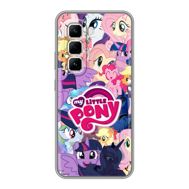 Силиконовый чехол на Infinix Hot 50 Pro с принтом My little pony Дружба чудо Силиконовый чехол на Infinix Hot 50 Pro с принтом My little pony Дружба чудо