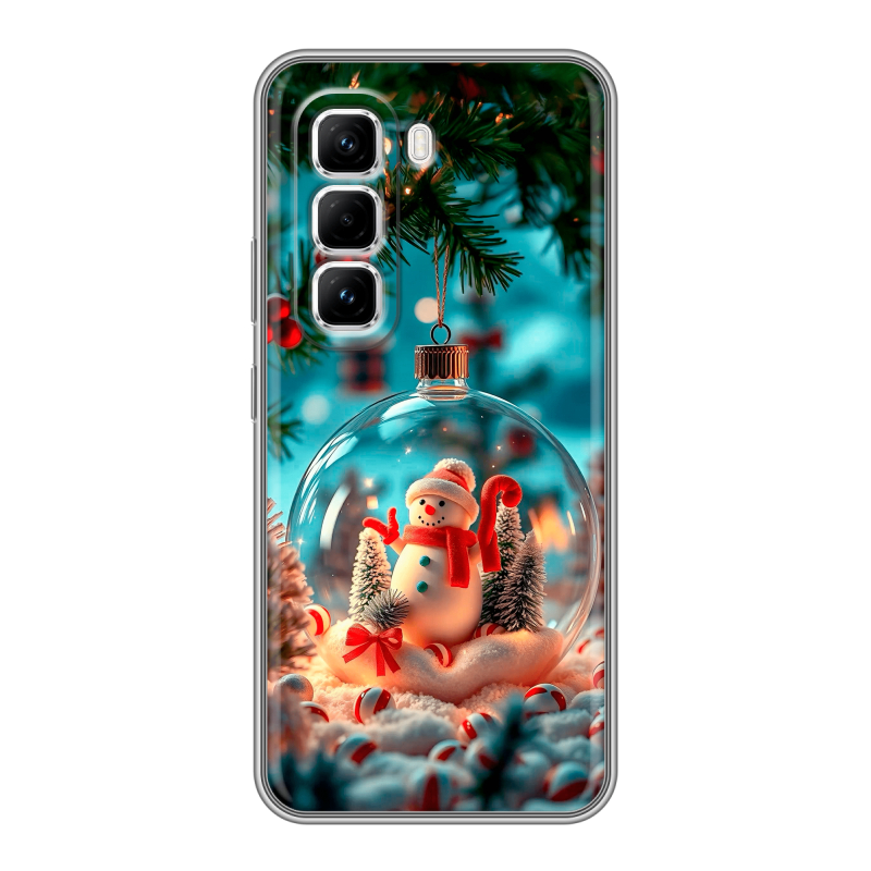 Силиконовый чехол на Infinix Hot 50 Pro с принтом Новый год Силиконовый чехол на Infinix Hot 50 Pro с принтом Новый год