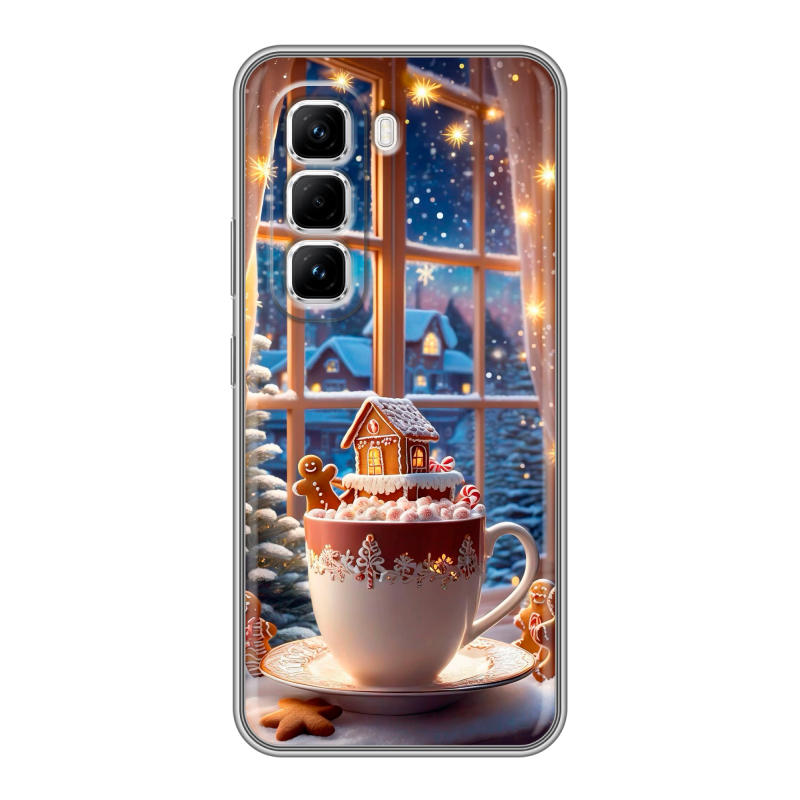 Силиконовый чехол на Infinix Hot 50 Pro с принтом Новый год Силиконовый чехол на Infinix Hot 50 Pro с принтом Новый год