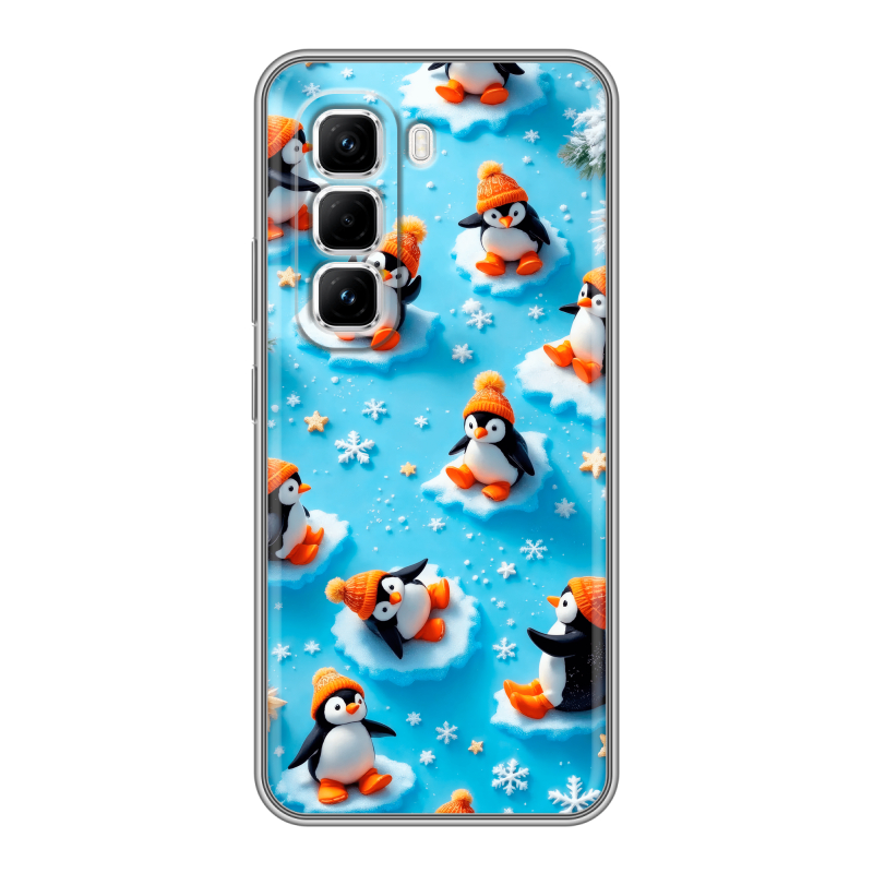 Силиконовый чехол на Infinix Hot 50 Pro с принтом Новый год Силиконовый чехол на Infinix Hot 50 Pro с принтом Новый год