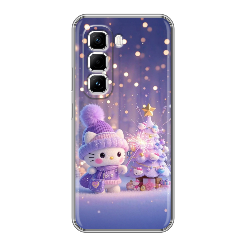 Силиконовый чехол на Infinix Hot 50 Pro с принтом Новый год Силиконовый чехол на Infinix Hot 50 Pro с принтом Новый год