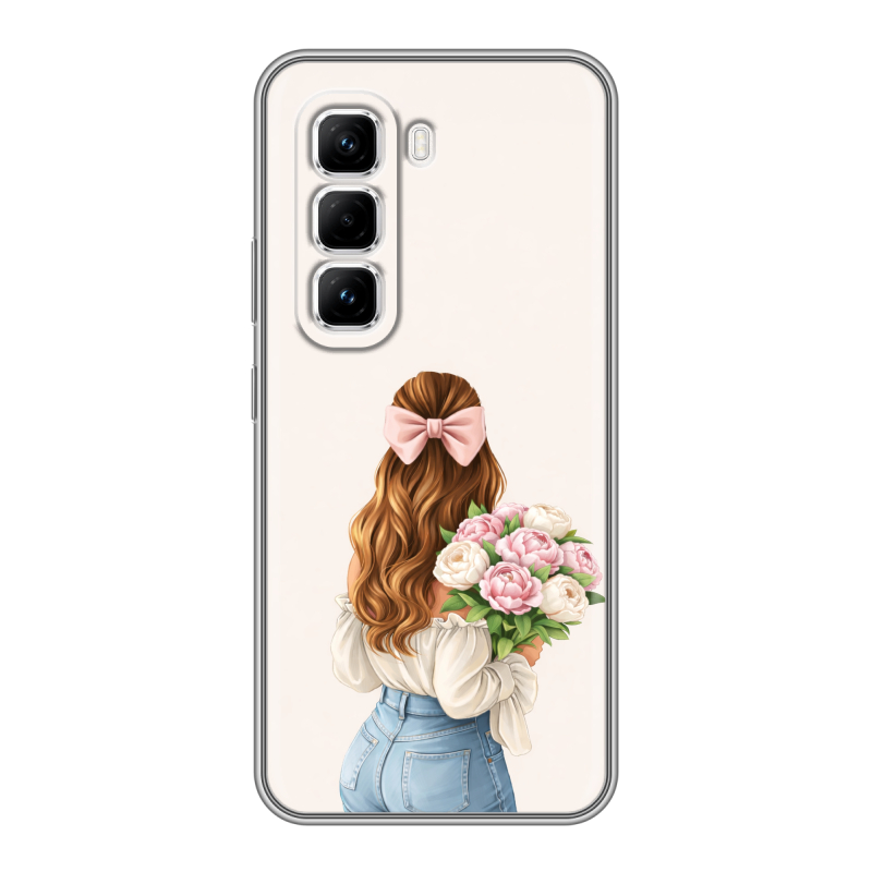 Силиконовый чехол на Infinix Hot 50 Pro с принтом женский Силиконовый чехол на Infinix Hot 50 Pro с принтом женский