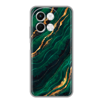 Силиконовый чехол на Tecno Spark 30 5G с принтом Мрамор зеленое золото Силиконовый чехол на Tecno Spark 30 5G с принтом Мрамор зеленое золото