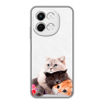 Силиконовый чехол на Tecno Spark 30 5G с принтом Кошки Силиконовый чехол на Tecno Spark 30 5G с принтом Кошки