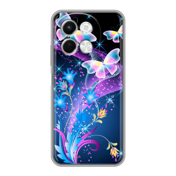 Силиконовый чехол на Tecno Spark 30 5G с принтом Бабочки Силиконовый чехол на Tecno Spark 30 5G с принтом Бабочки