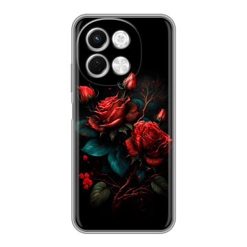 Силиконовый чехол на Tecno Spark 30 5G с принтом Розы красные