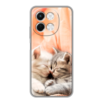 Силиконовый чехол на Tecno Spark 30 5G с принтом Котята
