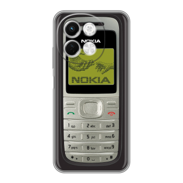 Силиконовый чехол на Tecno Spark 30 5G с принтом Ретро Нокия Силиконовый чехол на Tecno Spark 30 5G с принтом Ретро Нокия