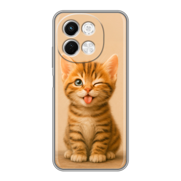 Силиконовый чехол на Tecno Spark 30 5G с принтом котенок Силиконовый чехол на Tecno Spark 30 5G с принтом котенок