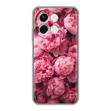 Силиконовый чехол на Tecno Spark 30 5G с принтом цветы пионы Силиконовый чехол на Tecno Spark 30 5G с принтом цветы пионы