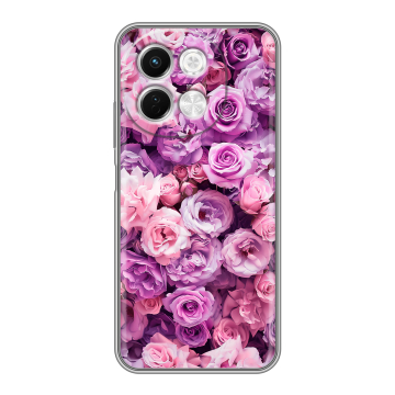 Силиконовый чехол на Tecno Spark 30 5G с принтом лавандовые розы Силиконовый чехол на Tecno Spark 30 5G с принтом лавандовые розы