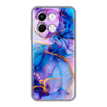 Силиконовый чехол на Tecno Spark 30 5G с принтом синий мрамор Силиконовый чехол на Tecno Spark 30 5G с принтом синий мрамор