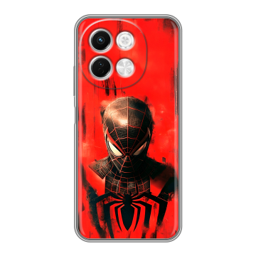 Силиконовый чехол на Tecno Spark 30 5G с принтом человек паук spiderman Силиконовый чехол на Tecno Spark 30 5G с принтом человек паук spiderman
