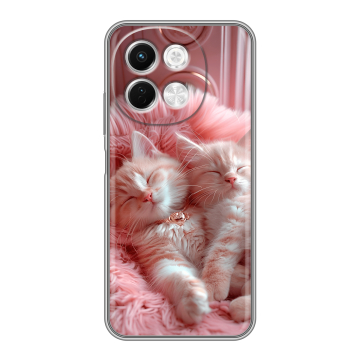 Силиконовый чехол на Tecno Spark 30 5G с принтом котята котики