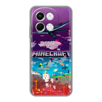Силиконовый чехол на Tecno Spark 30 5G с принтом Майнкрафт Minecraft Силиконовый чехол на Tecno Spark 30 5G с принтом Майнкрафт Minecraft